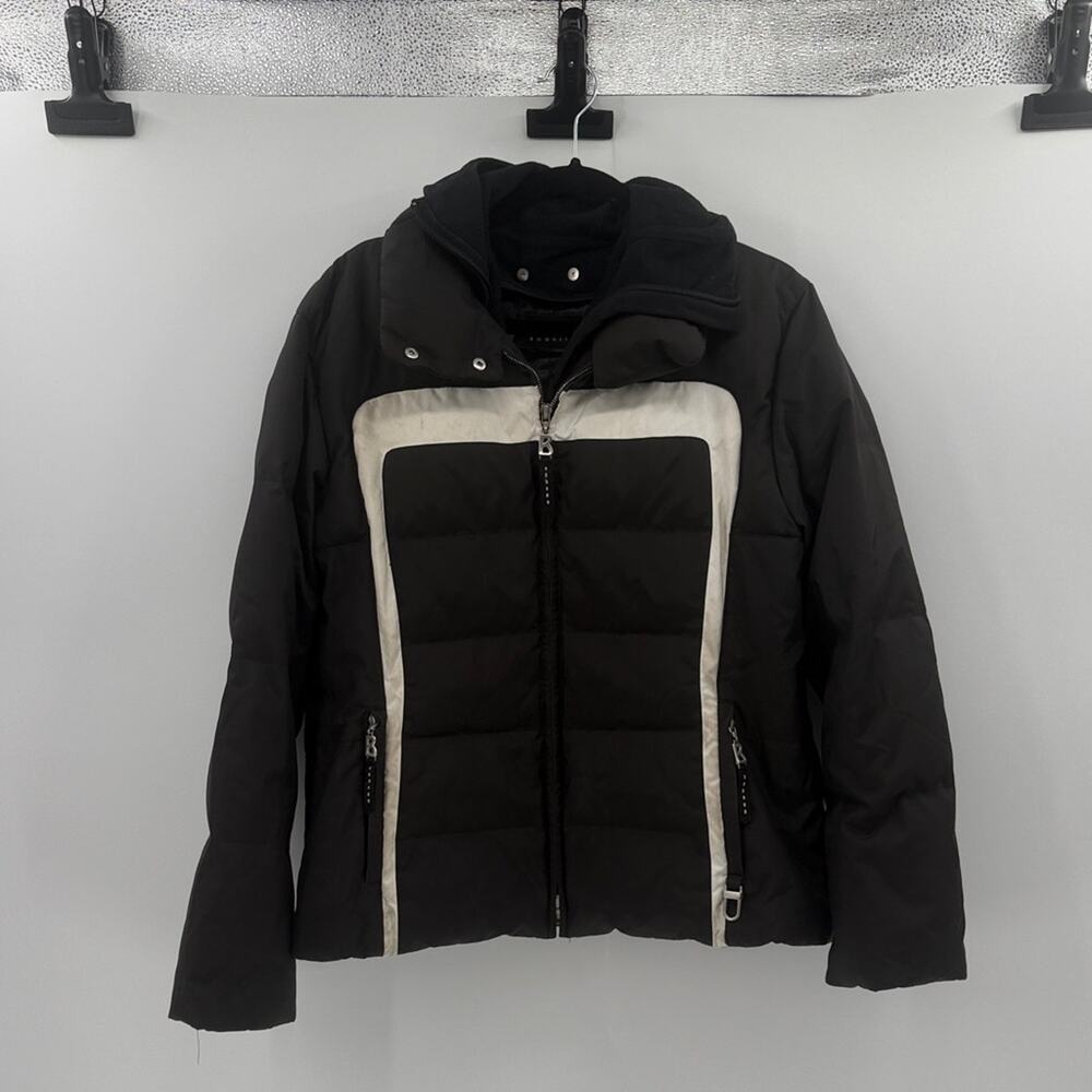 Bogner Women's Winter Down Ski Jacket - Black/White - 12